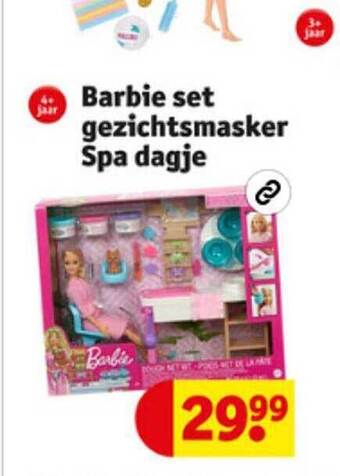 Kruidvat Barbie set gezichtsmasker spa dagje aanbieding