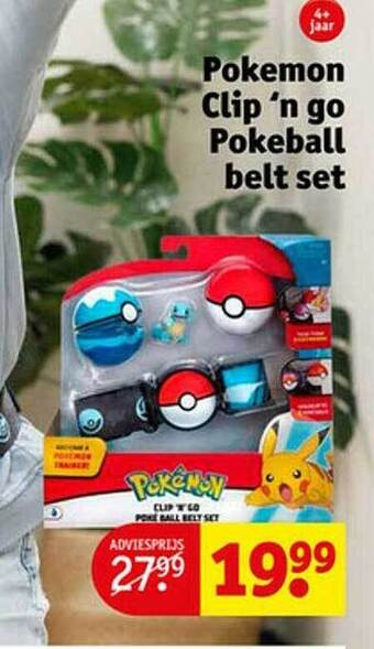 Kruidvat Pokemon clip 'n go pokeball belt set aanbieding