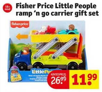 Kruidvat Fisher price little people ramp 'n go carrier gift set aanbieding