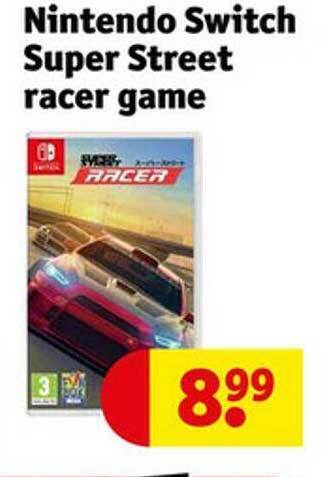Kruidvat Nintendo switch super street racer game aanbieding