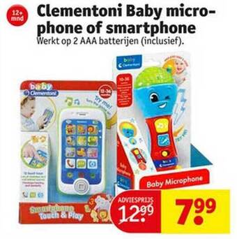Kruidvat Clementoni baby microphone of smartphone aanbieding