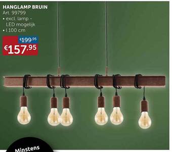 Zelfbouwmarkt Hanglamp bruin aanbieding