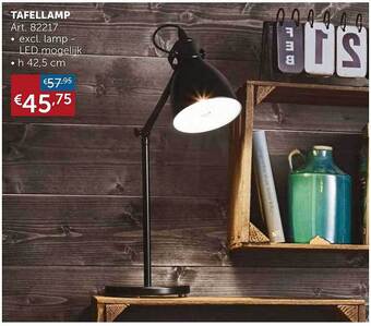 Zelfbouwmarkt Tafellamp aanbieding