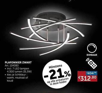 Zelfbouwmarkt Plafonnier zwart aanbieding