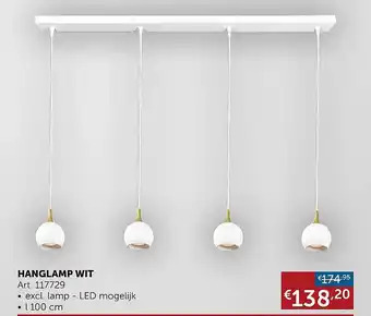 Zelfbouwmarkt Hanglamp wit aanbieding