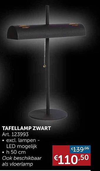 Zelfbouwmarkt Tafellamp zwart aanbieding