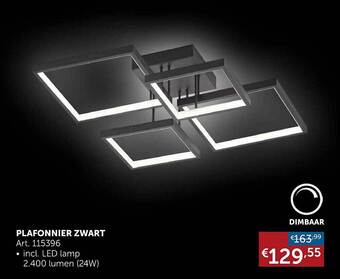 Zelfbouwmarkt Plafonnier zwart aanbieding