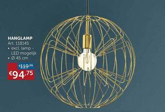 Zelfbouwmarkt Hanglamp aanbieding