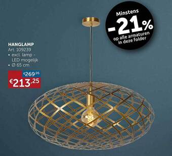 Zelfbouwmarkt Hanglamp aanbieding