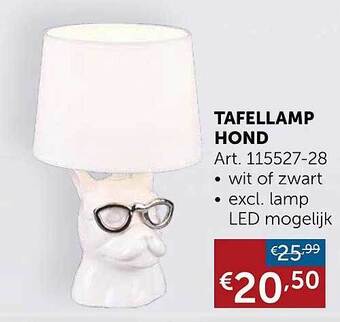 Zelfbouwmarkt Tafellamp hond aanbieding