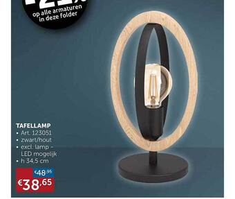 Zelfbouwmarkt Tafellamp aanbieding