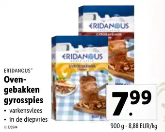 Lidl Oven- gebakken gyrosspies 900g aanbieding