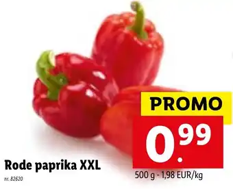 Lidl Rode paprika xxl 500g aanbieding