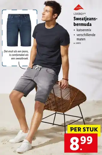 Lidl Sweatjeans- bermuda aanbieding