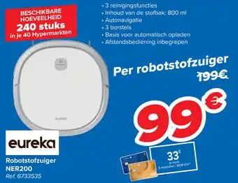 Carrefour Eureka Robotstofzuiger NER200 aanbieding