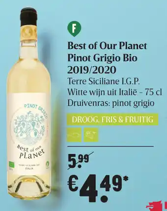 Best of Our Planet Pinot Grigio Bio 2019/2020