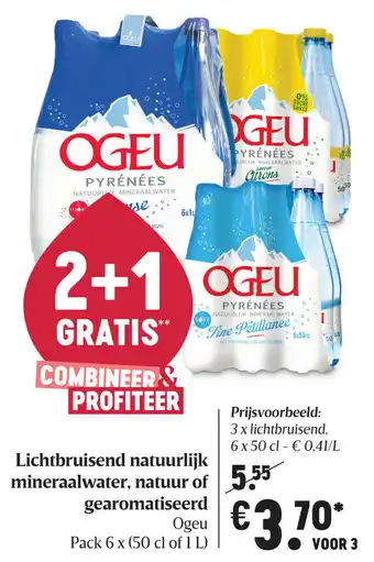 Delhaize Lichtbruisend natuurlijk mineraalwater, natuur of gearomatiseerd aanbieding