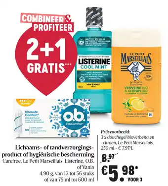 Delhaize Lichaams- of tandverzorgings-product of hygiënische bescherming aanbieding