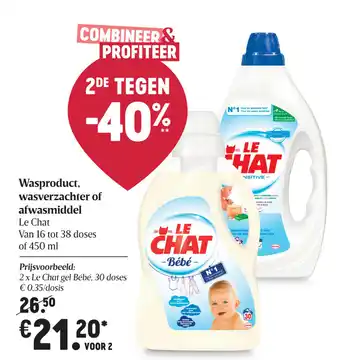 Delhaize Wasproduct, wasverzachter of afwasmiddel aanbieding