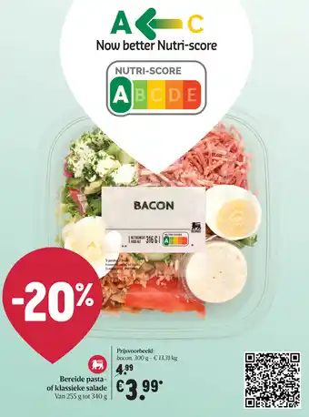 Delhaize Bereide pasta- of klassieke salade aanbieding