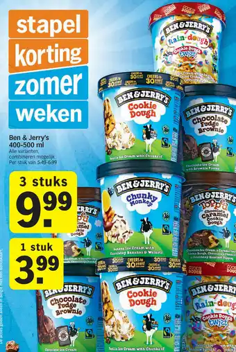Albert Heijn Ben & Jerry's 400-500ml aanbieding