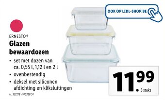 Lidl Glazen bewaardozen aanbieding