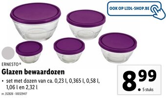 Lidl Glazen bewaardozen aanbieding