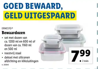 Lidl Bewaardozen 2 stuks aanbieding