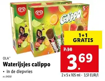 Lidl Waterijsjes calippo 2x5x105ml aanbieding