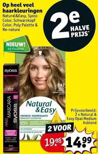 Kruidvat Natural + easy opal medium asblond aanbieding