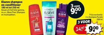 Kruidvat Elseve shampoo en conditioner aanbieding
