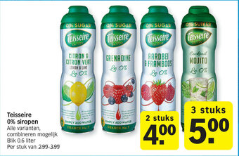 Albert Heijn Teisseire 0% siropen aanbieding