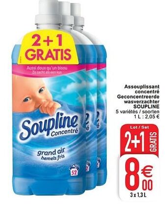 Cora Assouplissant concentré geconcentreerde wasverzachter soupline aanbieding