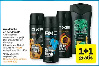 Albert Heijn Axe douche en deodorant aanbieding