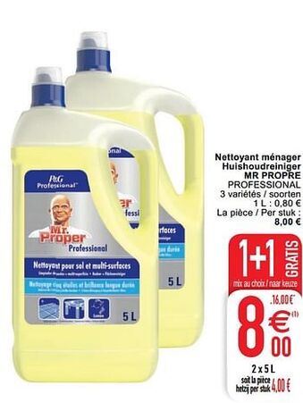 Cora Nettoyant ménager huishoudreiniger mr propre professional aanbieding