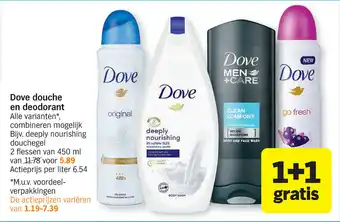 Albert Heijn Dove douche en deodorant aanbieding