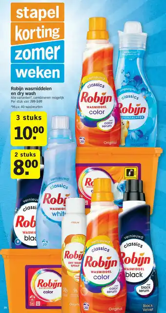 Albert Heijn Robijn wasmiddelen en dry wash aanbieding