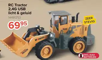 Euroshop Rc tractor 2.4G usb licht & geluid aanbieding