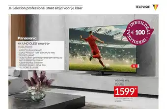 Selexion Panasonic 4k uhd oled smarttv aanbieding