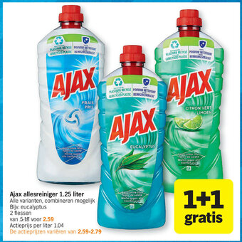 Albert Heijn Ajax allesreiniger 1.25 liter aanbieding