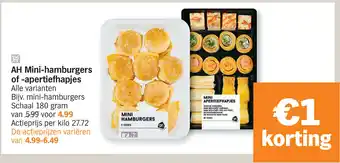 AH Mini-hamburgers of -apertiefhapjes