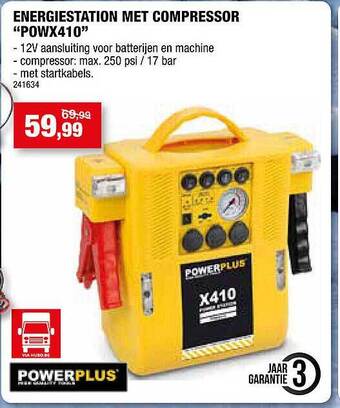 Hubo Energiestation met compressor aanbieding