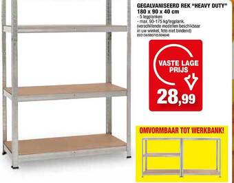 Hubo Gegalvaniseerd rek heavy duty aanbieding