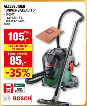 Hubo Alleszuiger universalvac 15 aanbieding