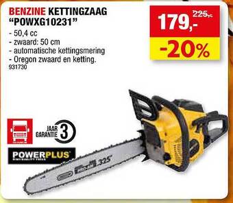 Hubo Benzine kettingzaag aanbieding