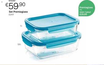 Tupperware Set premiaglass aanbieding