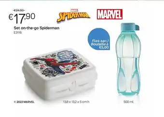 Tupperware Set onthego spiderman aanbieding