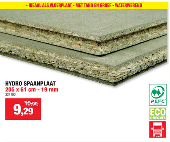 Hubo Hydro Spaanplaat aanbieding