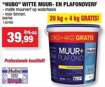 Hubo Hubo witte muur- en plafondverf aanbieding