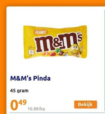 Action M&m's pinda aanbieding